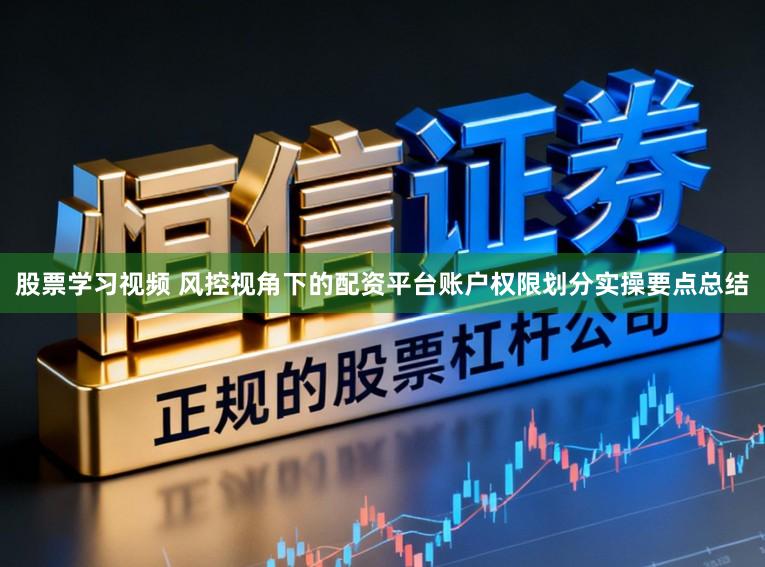 股票学习视频 风控视角下的配资平台账户权限划分实操要点总结