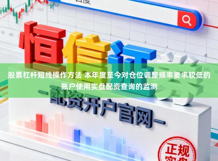 股票杠杆短线操作方法 本年度至今对仓位调整频率要求较低的账户使用实盘配资查询的监测